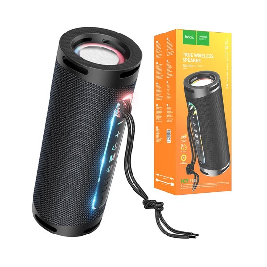 Hoco Sports Speaker HC9 Dazzling Pulse with AUX/FM/USB BT V5.1 1800mAh Black